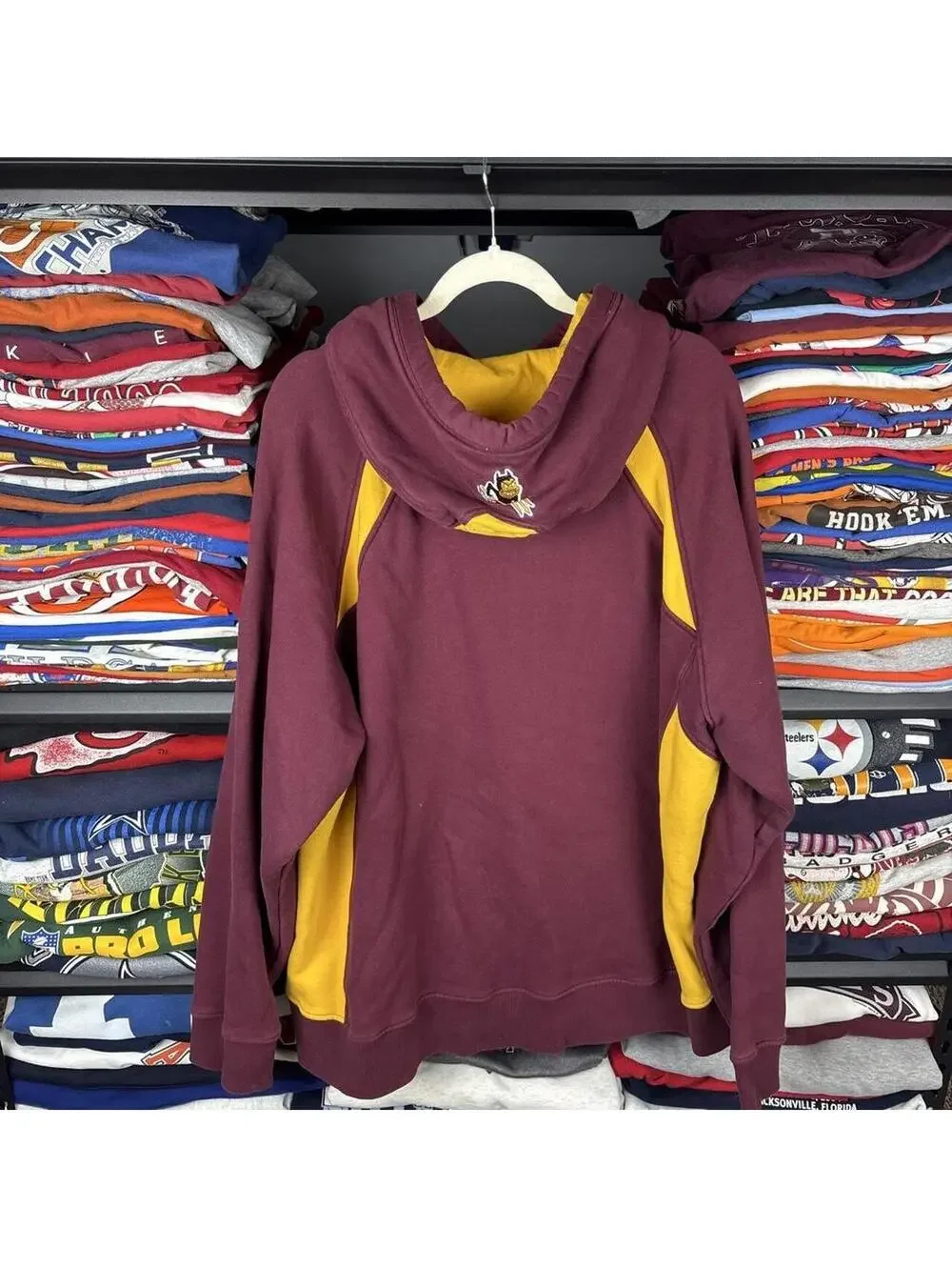 Vintage 2000s Nike Center Swoosh Arizona State Hoodie Maroon XXL